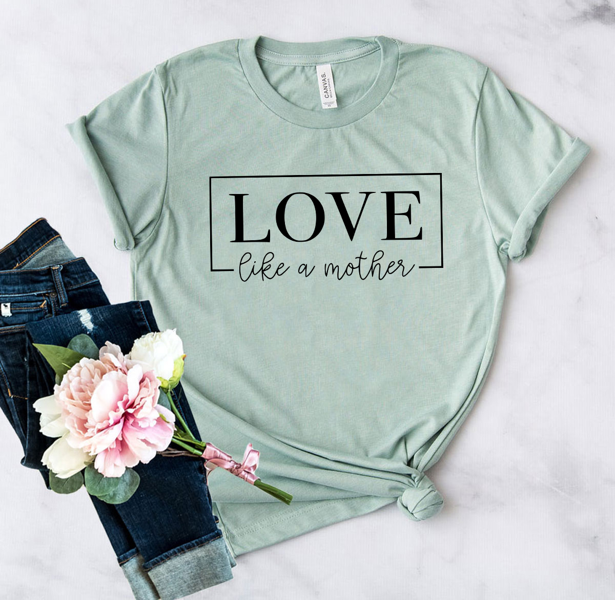 DT0140 Love Like A Mother Shirt in various colors, showcasing its soft fabric and unisex design.