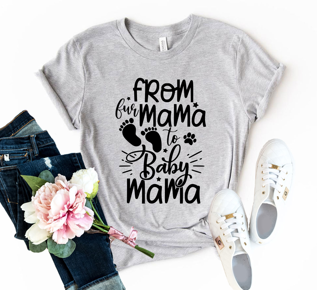 DT0152 From Fur Mama To Baby Mama Shirt in various colors, showcasing its soft fabric and stylish design.