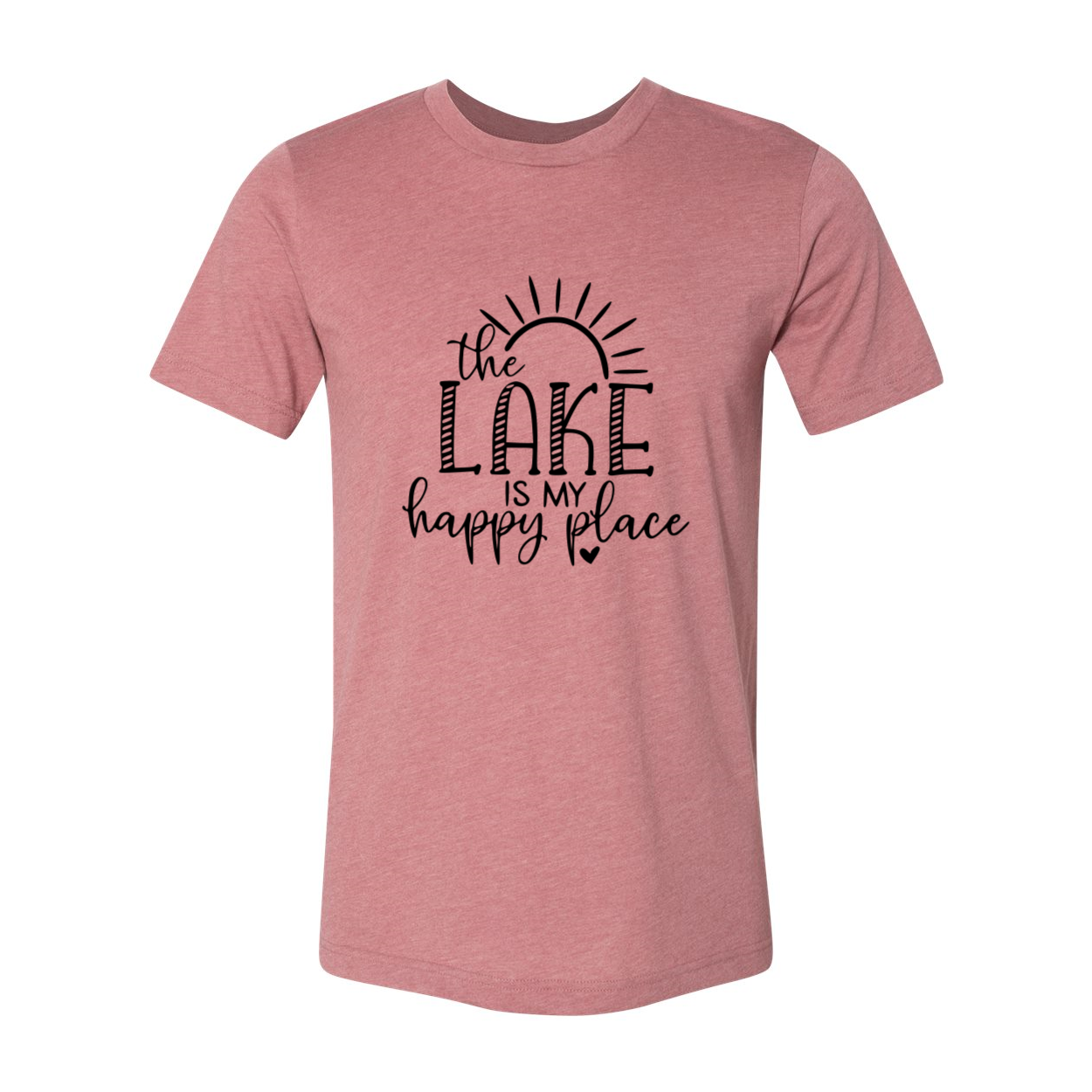 DT0168 The Lake Is My Happy Place Shirt in various colors, showcasing its soft fabric and stylish design.