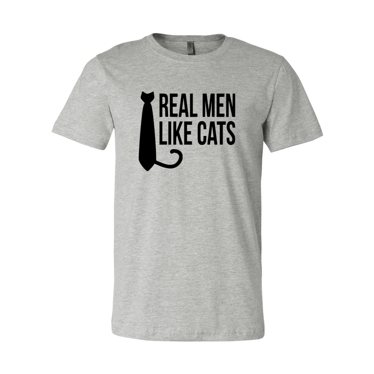 DT0180 Real Man Like Cat Shirt in various colors, showcasing its soft fabric and stylish design.