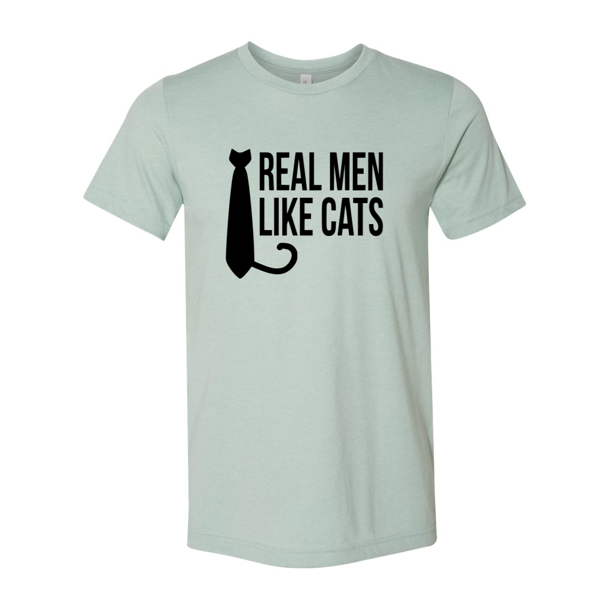 DT0180 Real Man Like Cat Shirt in various colors, showcasing its soft fabric and stylish design.