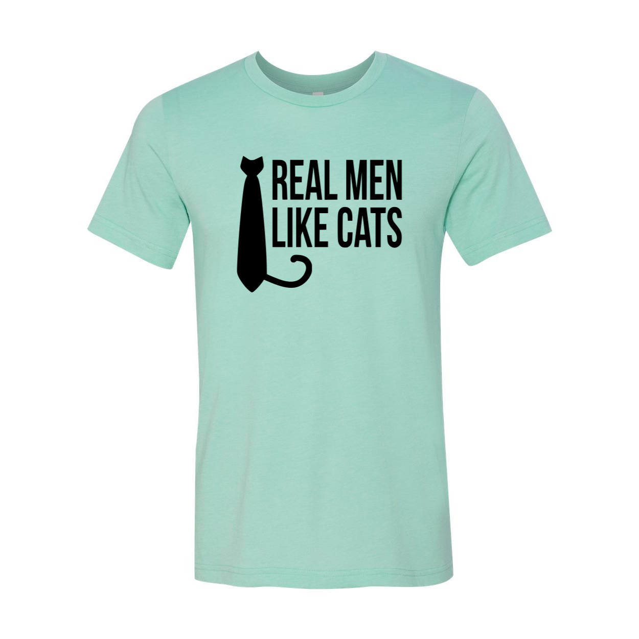 DT0180 Real Man Like Cat Shirt in various colors, showcasing its soft fabric and stylish design.