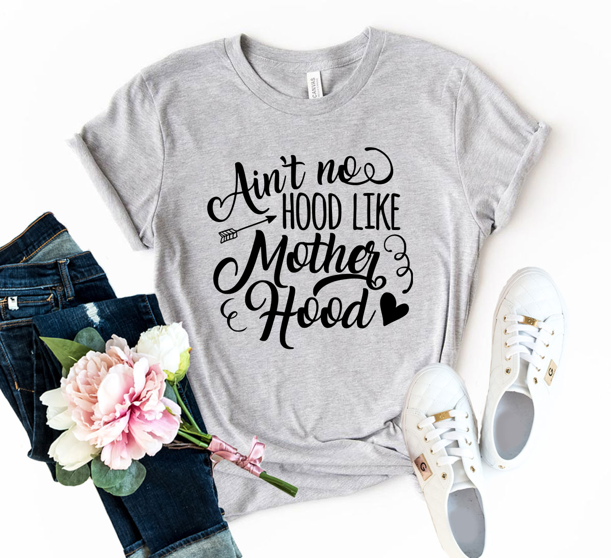 DT0190 Ain't No Hood Like Mom Hood Shirt in various colors, showcasing its soft fabric and stylish design.