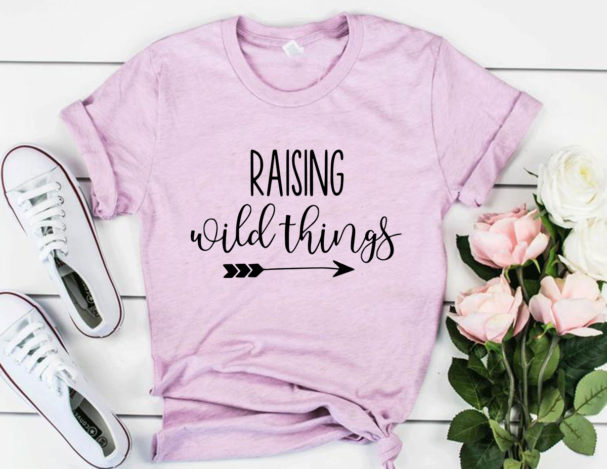 DT0192 Raising Wild Things Shirt in various colors, showcasing its soft fabric and stylish design.