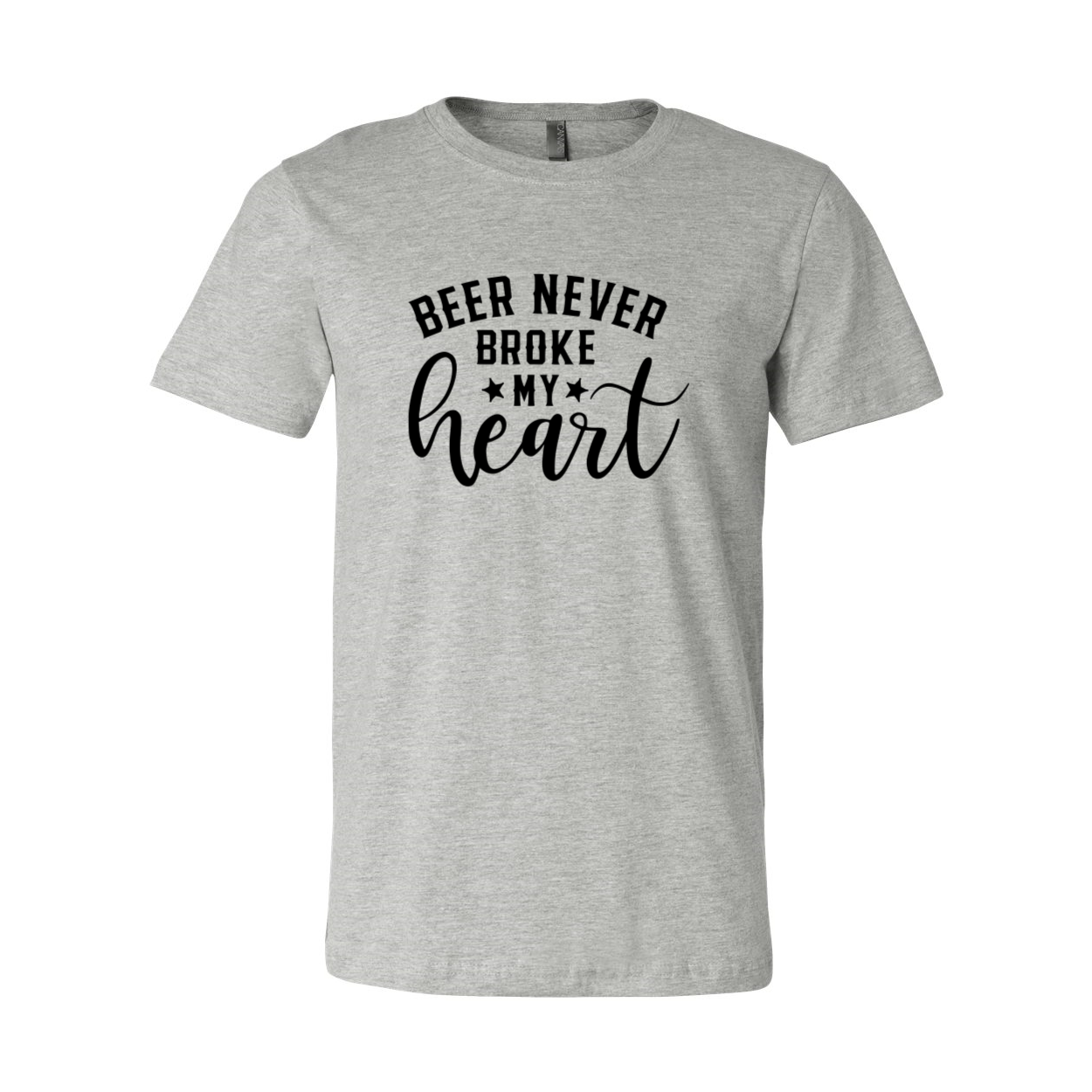 DT0213 Beer Never Broke My Heart Shirt in various colors, showcasing its soft fabric and stylish design.