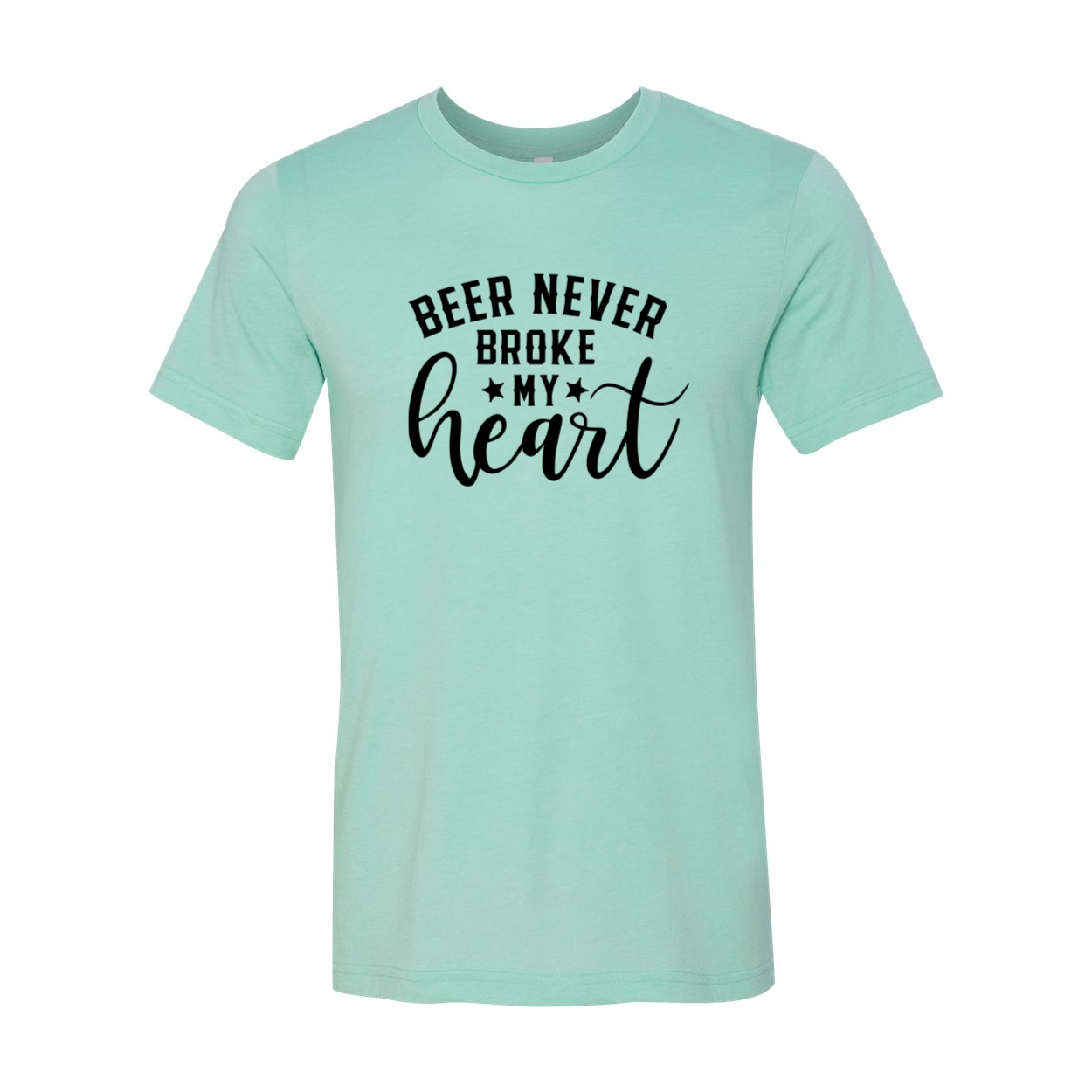 DT0213 Beer Never Broke My Heart Shirt in various colors, showcasing its soft fabric and stylish design.