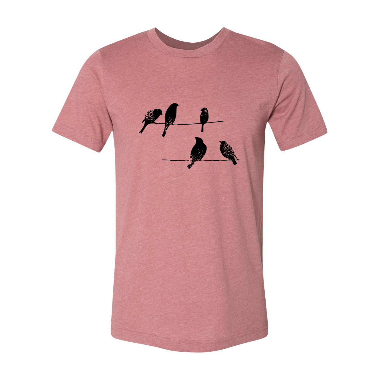 DT0250 Birds On Wire Shirt in various colors, showcasing its comfortable fit and stylish design.