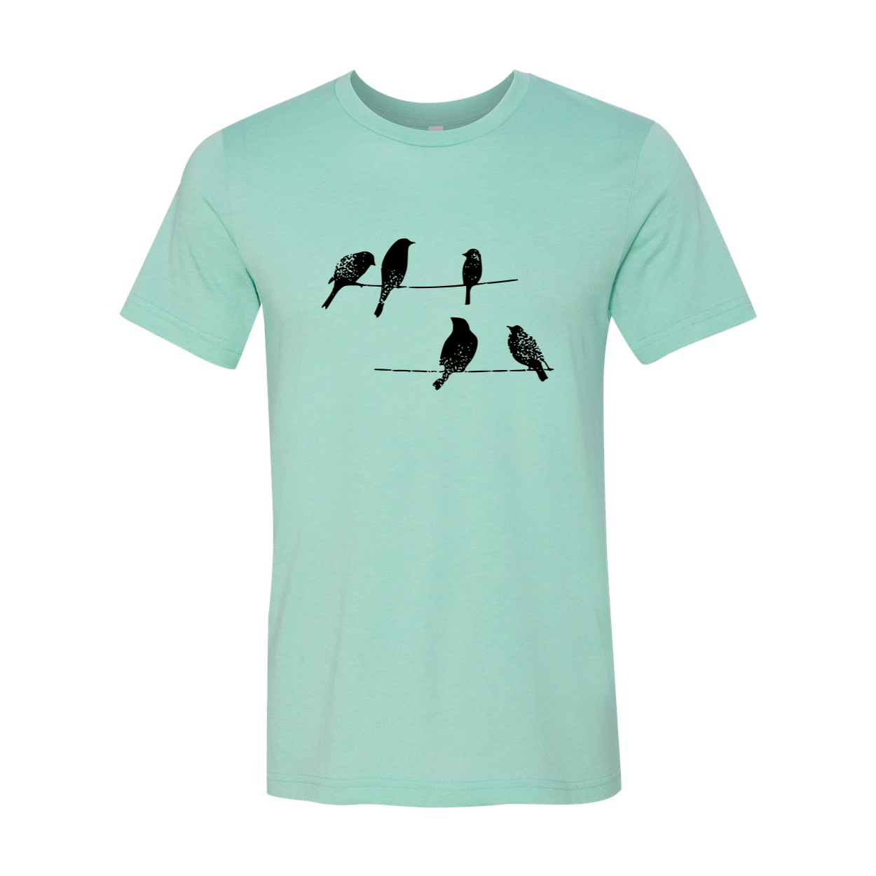 DT0250 Birds On Wire Shirt in various colors, showcasing its comfortable fit and stylish design.