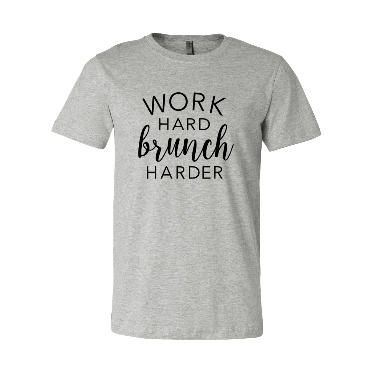 DT0227 Work Hard Brunch Harder Shirt in various colors, showcasing its comfortable fit and stylish design.