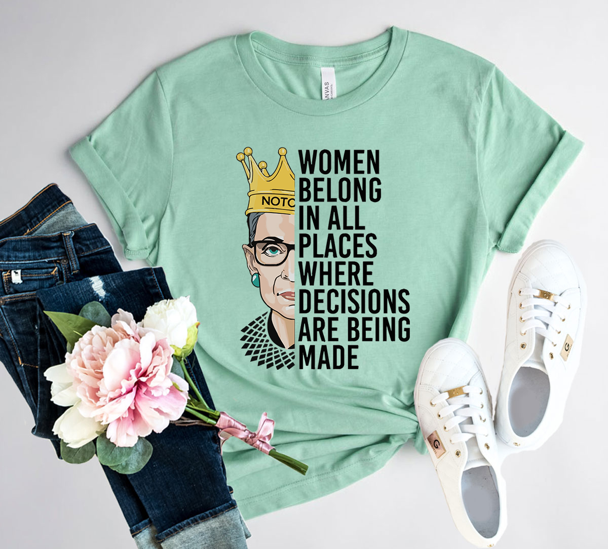 DT0398 Women Belong In All Places Shirt in various colors, showcasing its soft fabric and stylish design.