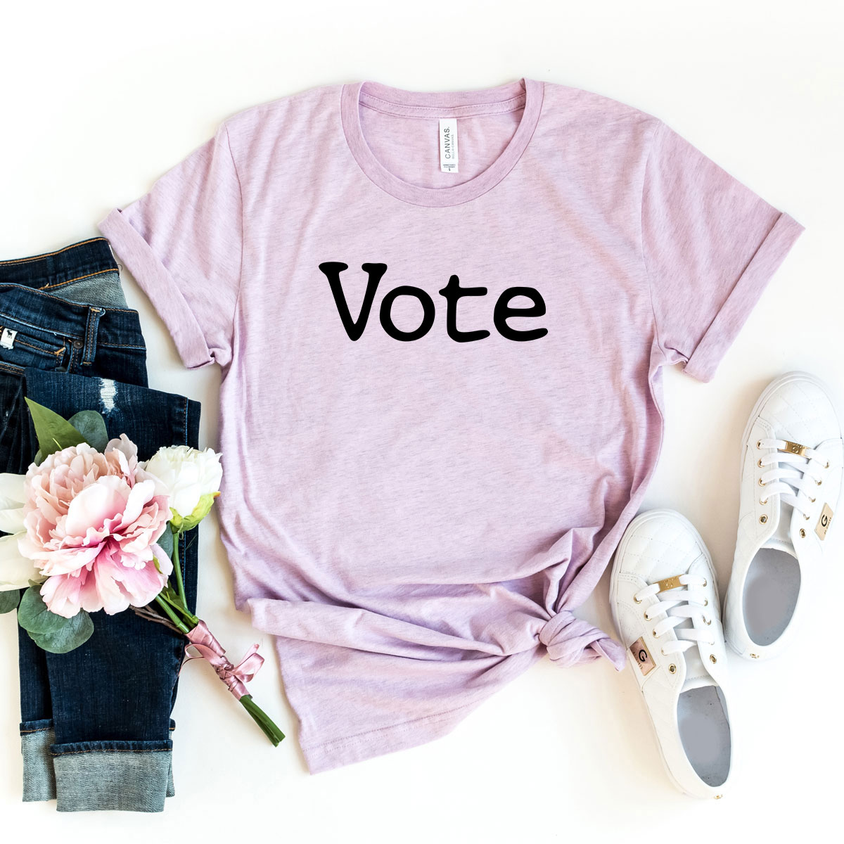 DT0468 Vote Shirt in various colors, showcasing its unisex design and high-quality fabric.