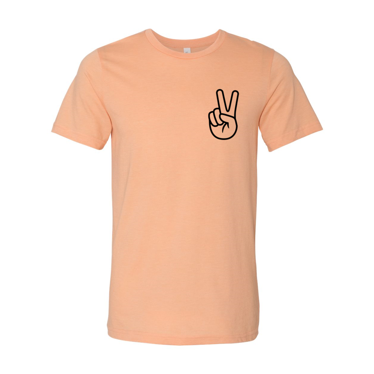 DT0477 Hand Peace Shirt in various colors, showcasing its soft fabric and stylish design.