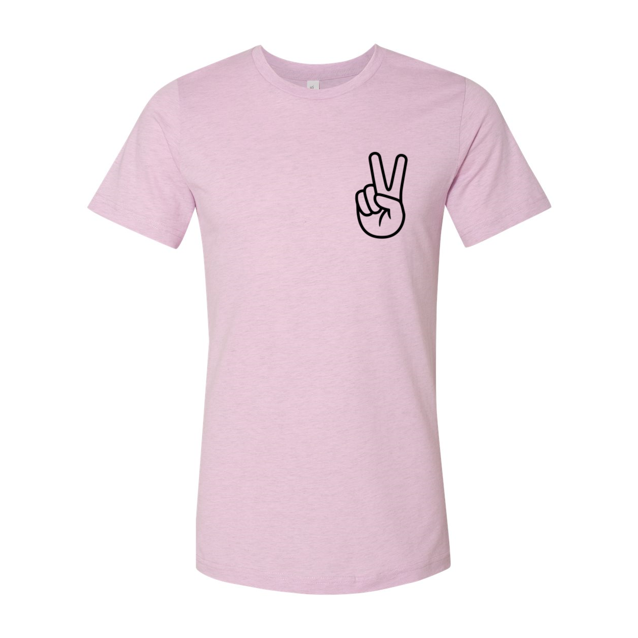 DT0477 Hand Peace Shirt in various colors, showcasing its soft fabric and stylish design.