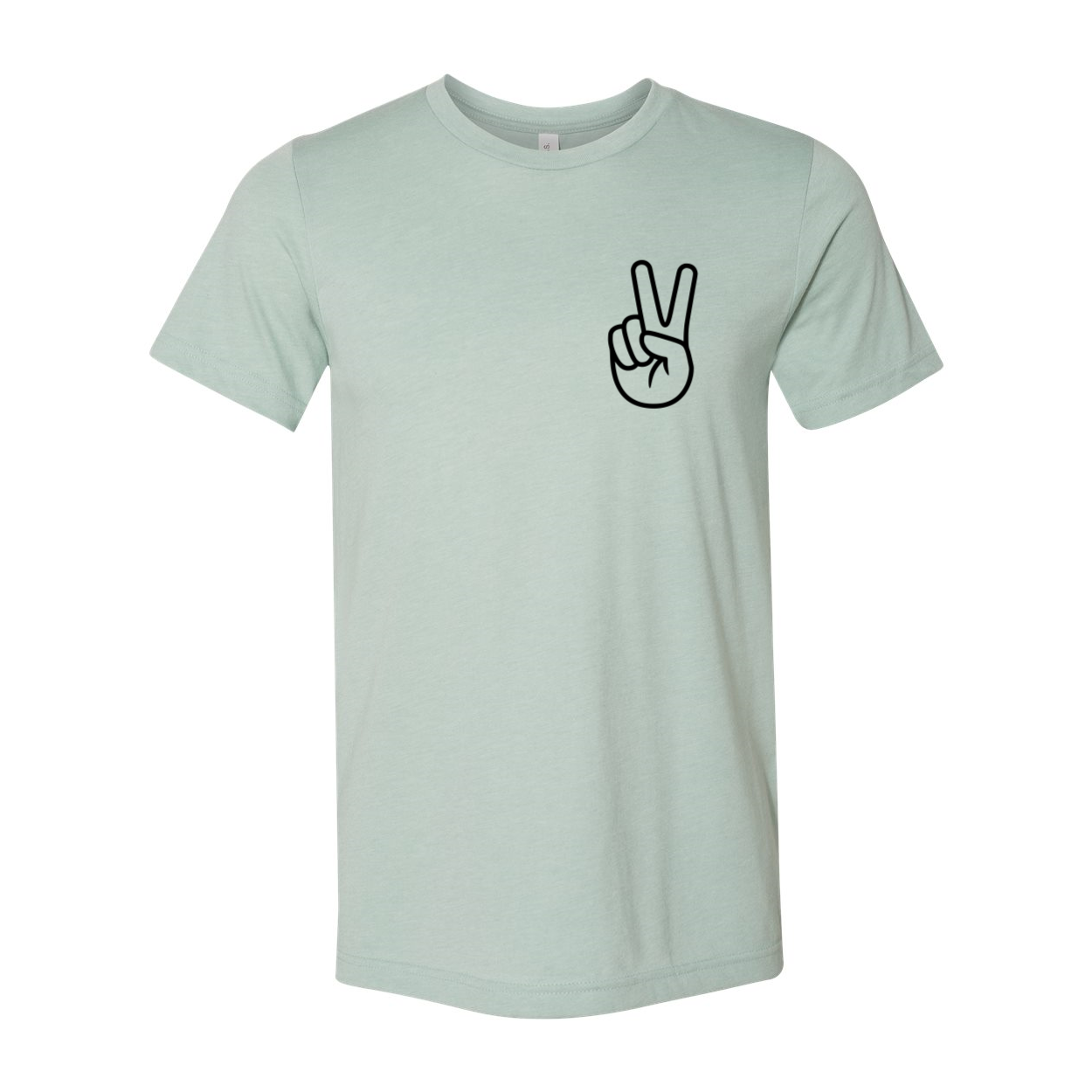 DT0477 Hand Peace Shirt in various colors, showcasing its soft fabric and stylish design.