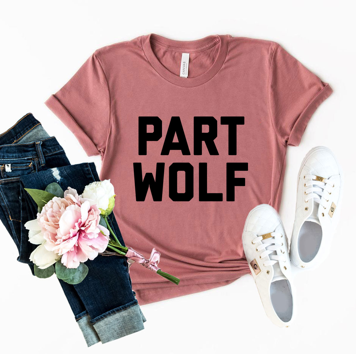 DT0524 Part Wolf Shirt in various colors, showcasing its soft fabric and classic crew neck design.