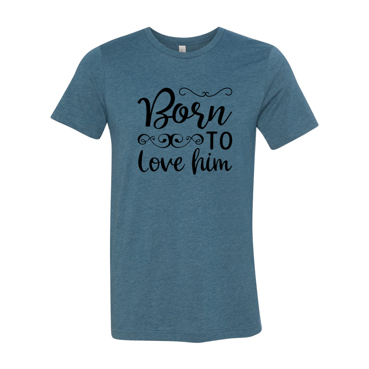 DT0578 Born to Love Him unisex T-shirt in various colors, showcasing its comfortable fabric and stylish design.