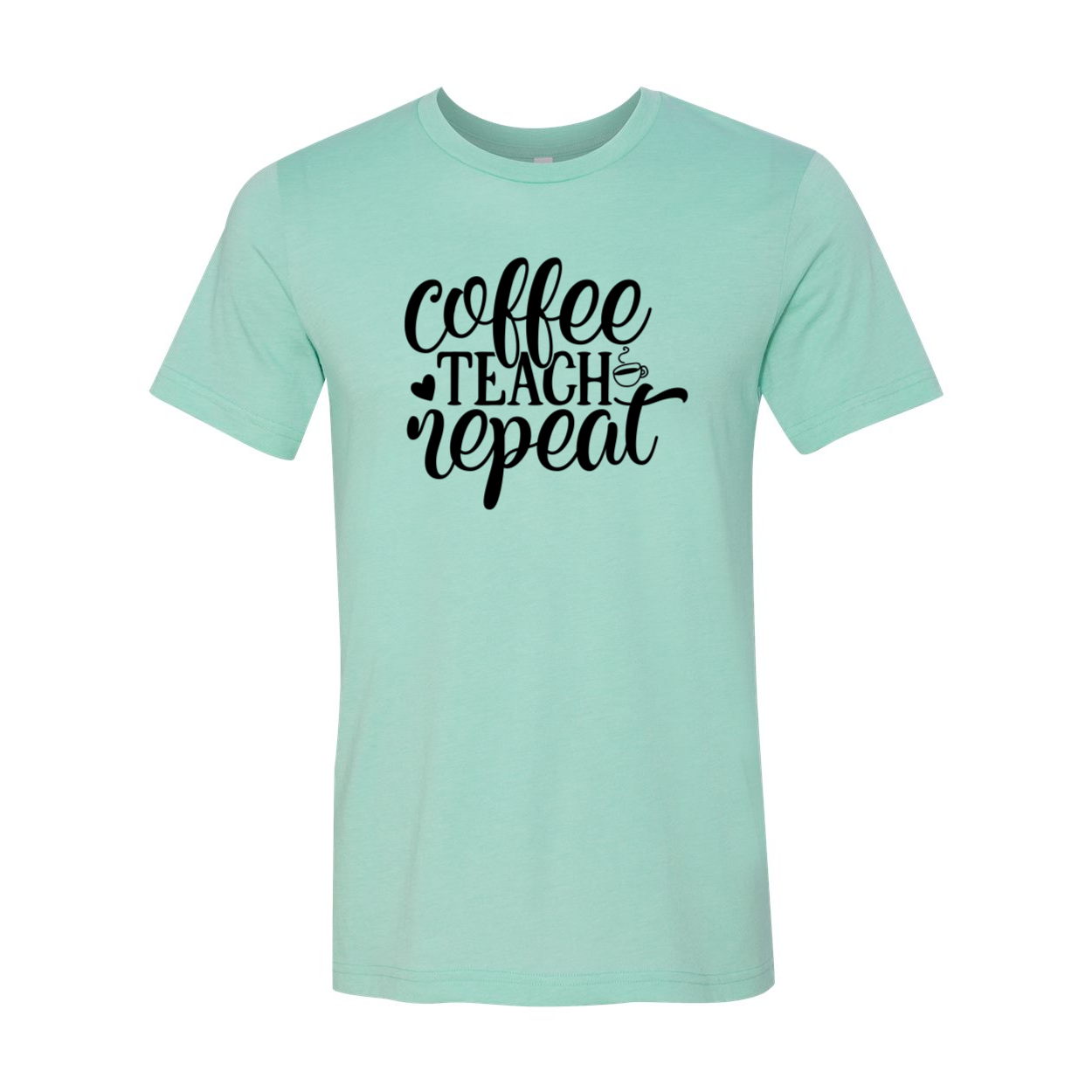 DT0589 Coffee Teach Repeat unisex T-shirt in various colors, showcasing its comfortable fit and high-quality print.