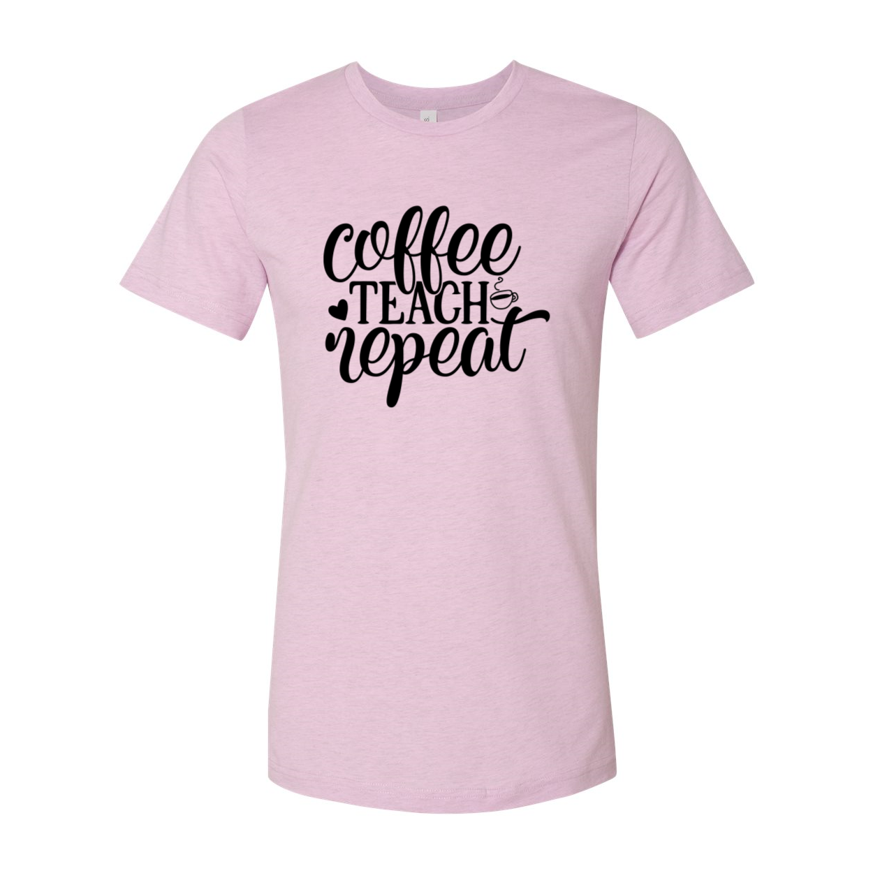 DT0589 Coffee Teach Repeat unisex T-shirt in various colors, showcasing its comfortable fit and high-quality print.