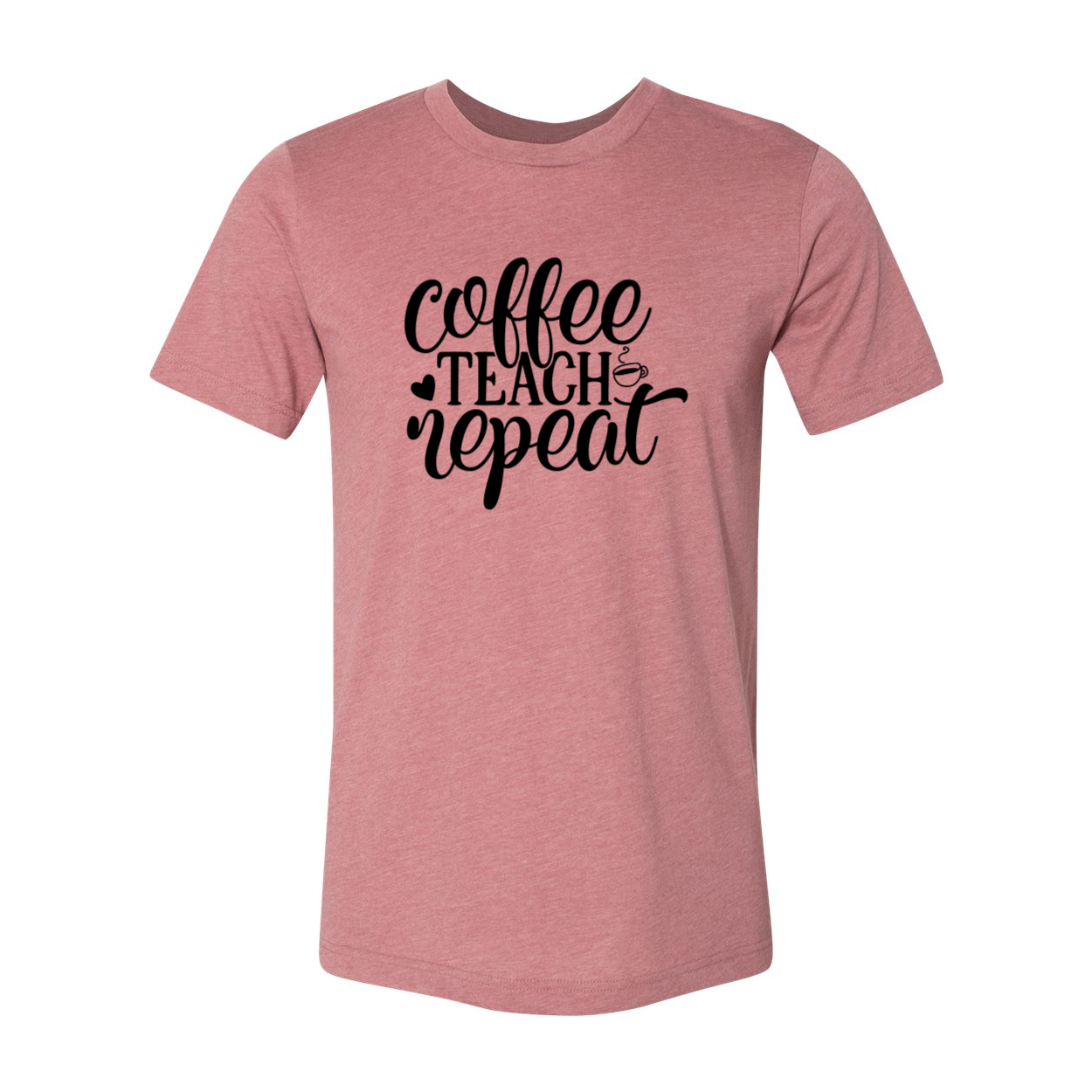 DT0589 Coffee Teach Repeat unisex T-shirt in various colors, showcasing its comfortable fit and high-quality print.