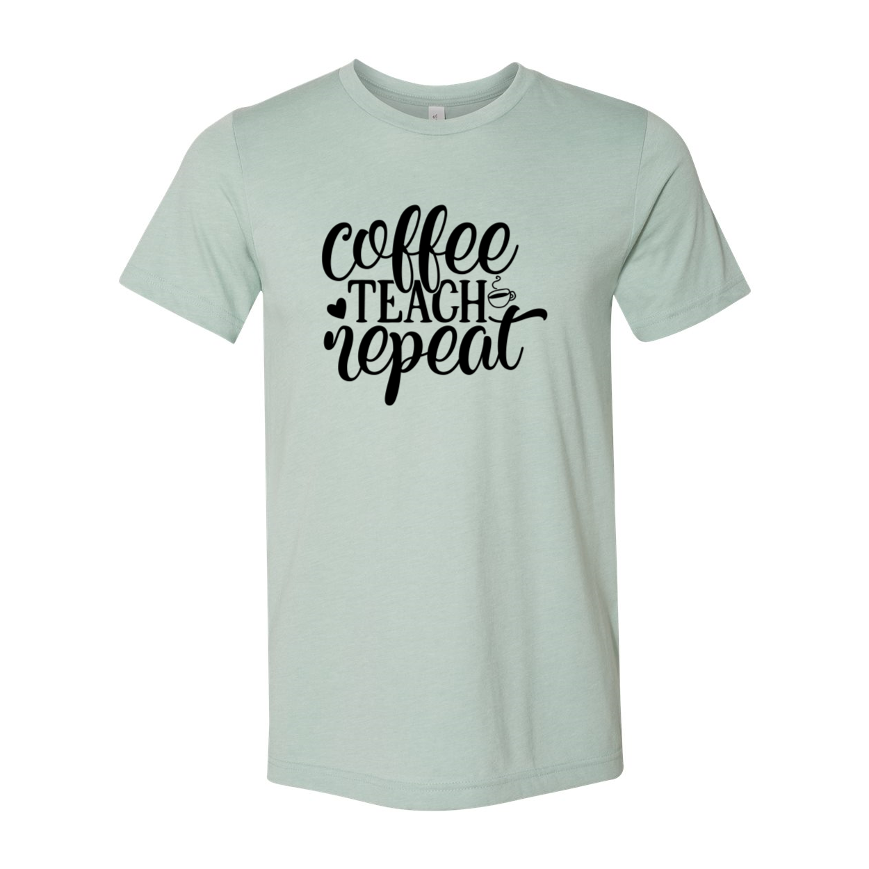 DT0589 Coffee Teach Repeat unisex T-shirt in various colors, showcasing its comfortable fit and high-quality print.