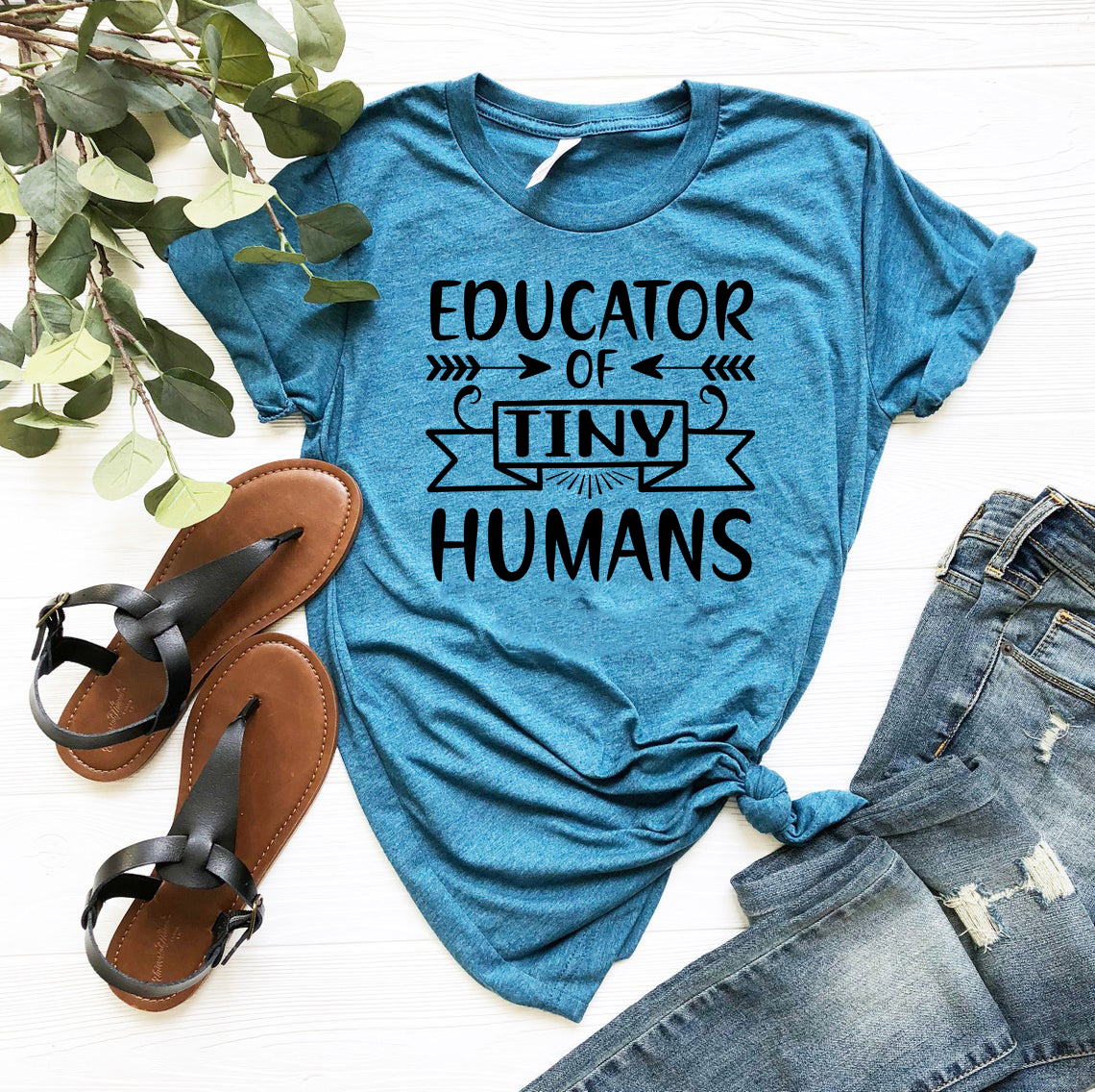 DT0592 Educator of Tiny Humans unisex T-shirt in various colors, showcasing its soft fabric and stylish design.