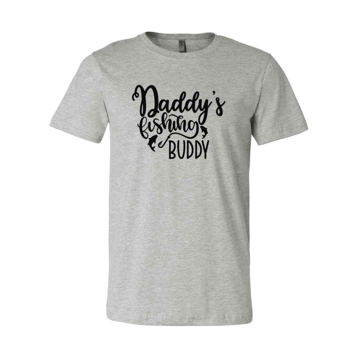 DT0598 Daddy's Fishing Buddy 2 unisex T-shirt in various colors, showcasing its soft fabric and stylish design.