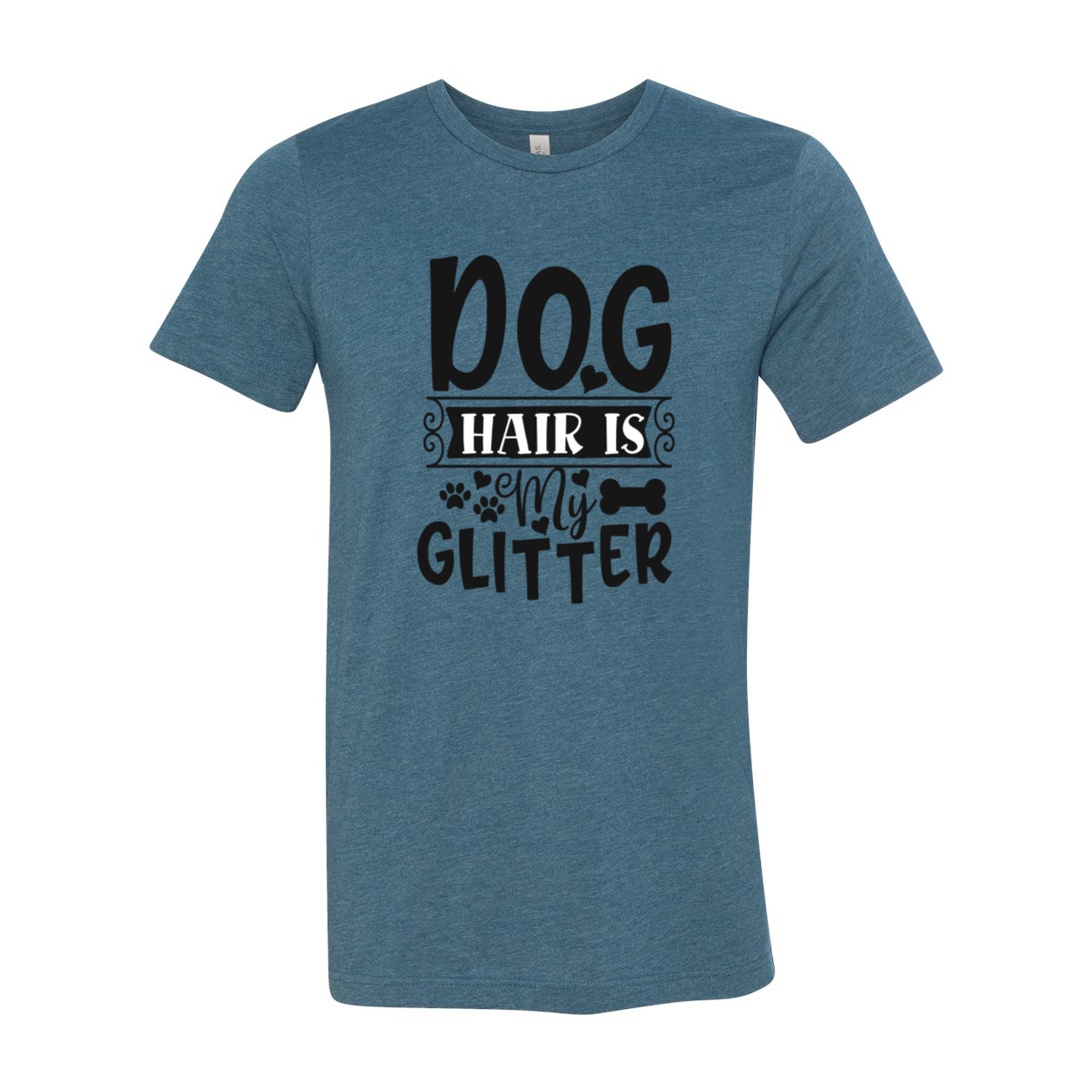 DT0604 Dog Hair Is My Glitter Unisex T-shirt in various colors, showcasing a comfortable fit and high-quality print design.