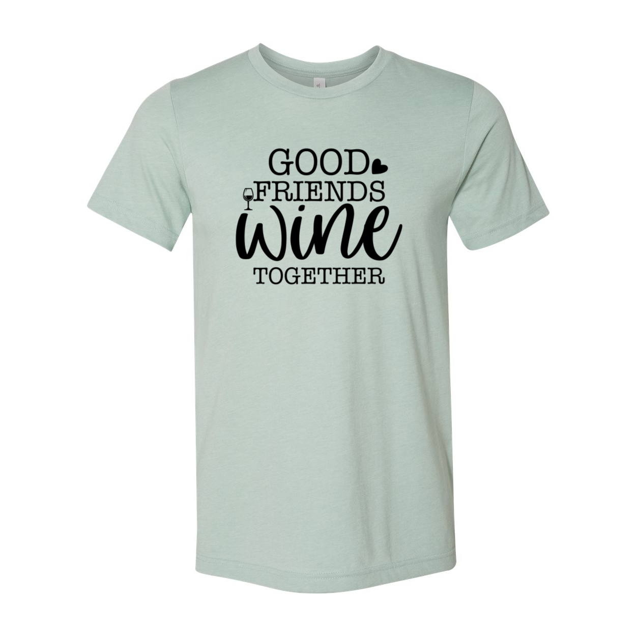 DT0637 Good Friends Wine Together unisex T-shirt in various colors, showcasing a fun wine-themed design.