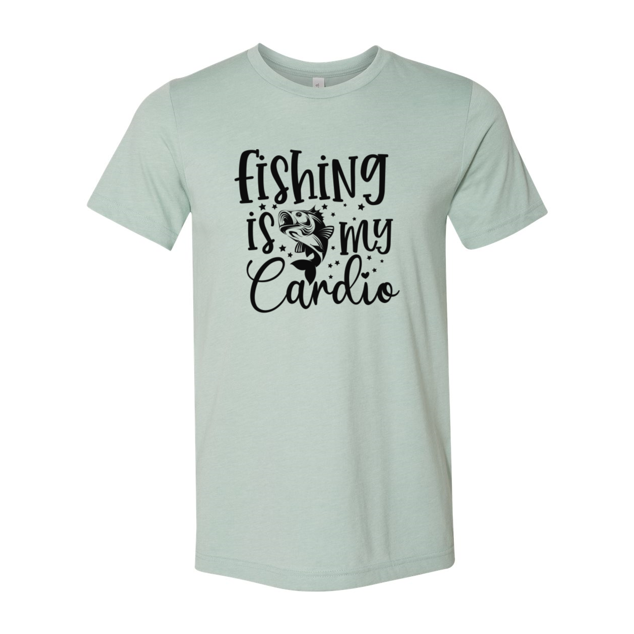 DT0644 Fishing Is My Cardio unisex T-shirt in various colors, showcasing a comfortable fit and high-quality print.