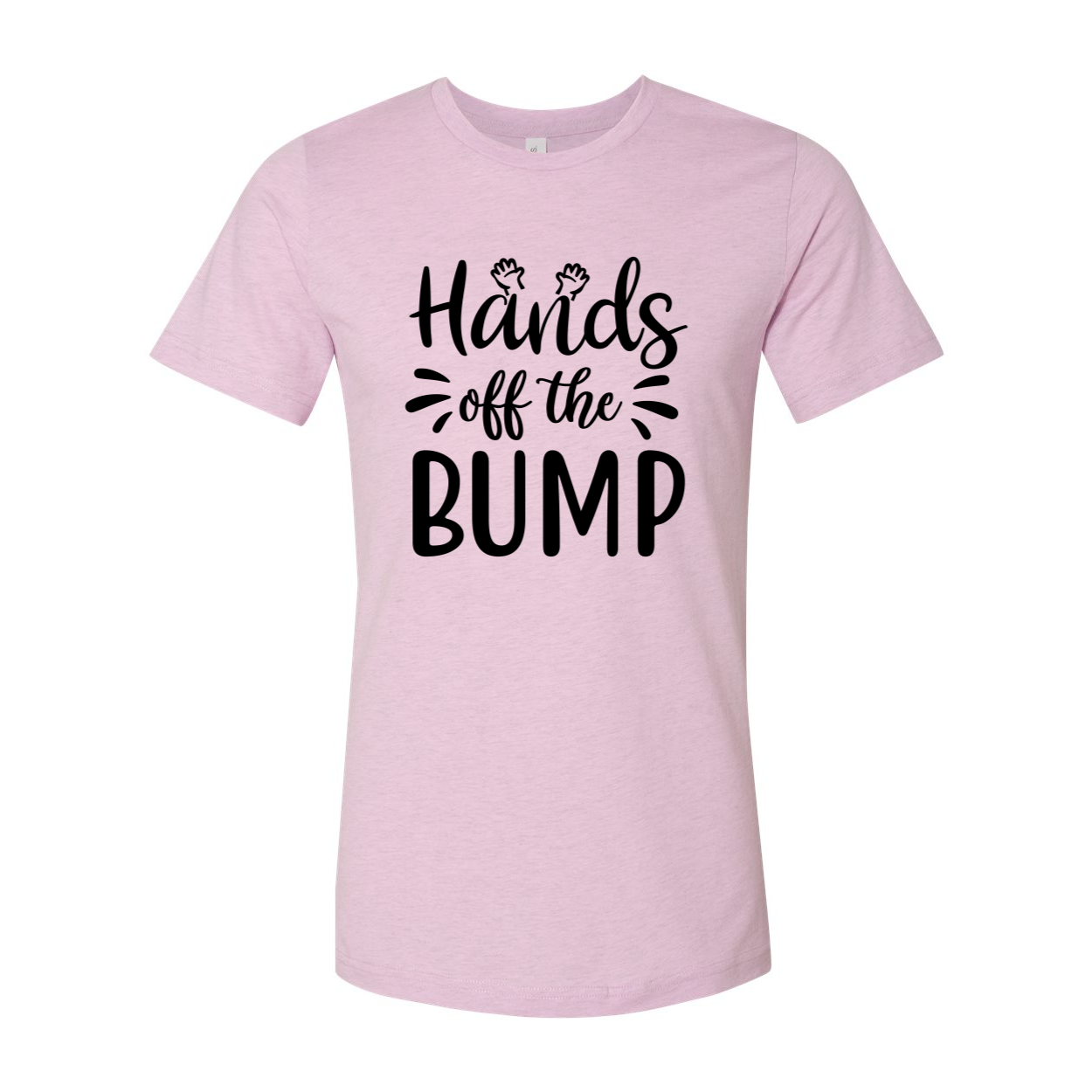 DT0643 Hands Off The Bump unisex T-shirt in various colors, showcasing its soft fabric and stylish design.