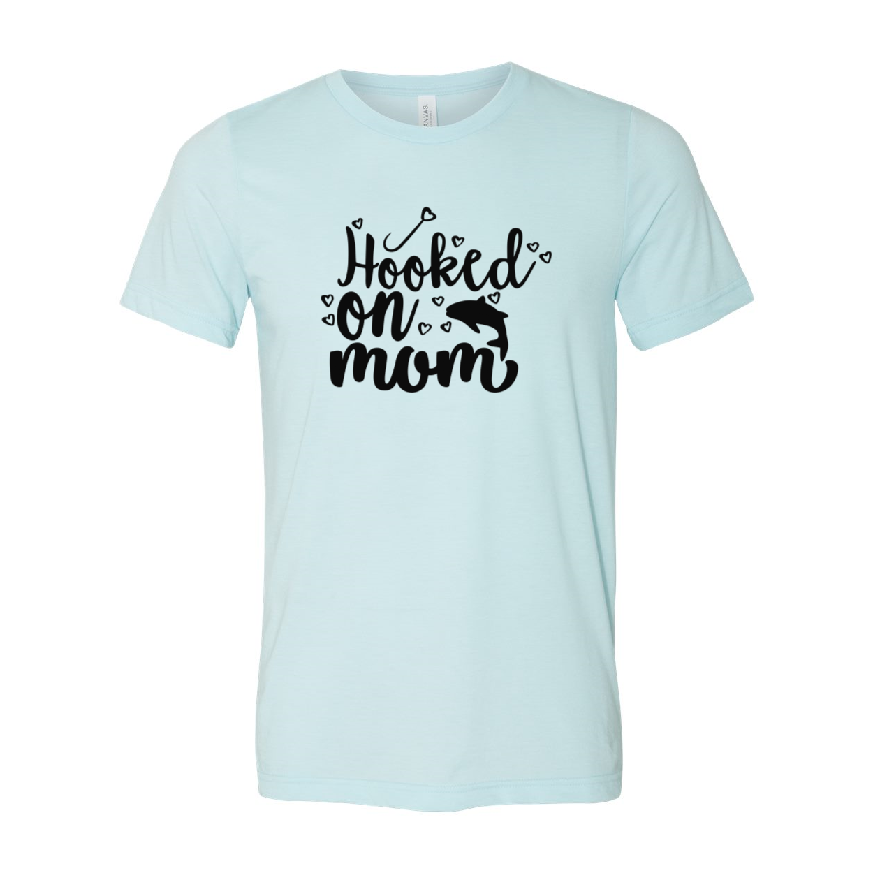 DT0651 Hooked on Mom unisex T-shirt in various colors, showcasing its soft fabric and stylish design.