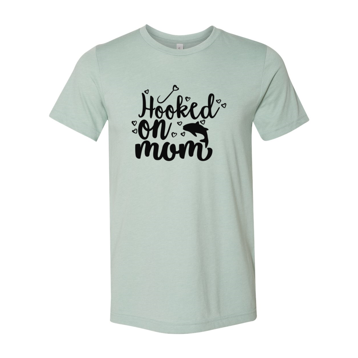 DT0651 Hooked on Mom unisex T-shirt in various colors, showcasing its soft fabric and stylish design.