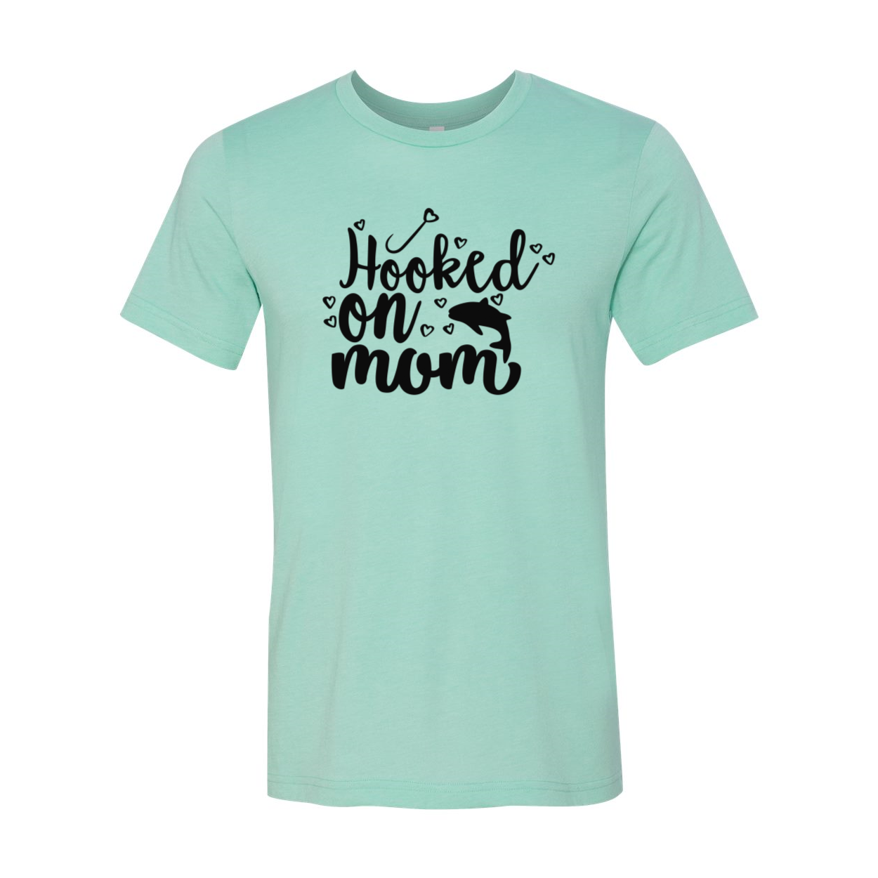 DT0651 Hooked on Mom unisex T-shirt in various colors, showcasing its soft fabric and stylish design.