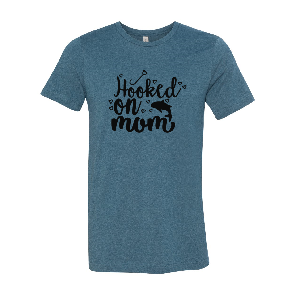 DT0651 Hooked on Mom unisex T-shirt in various colors, showcasing its soft fabric and stylish design.