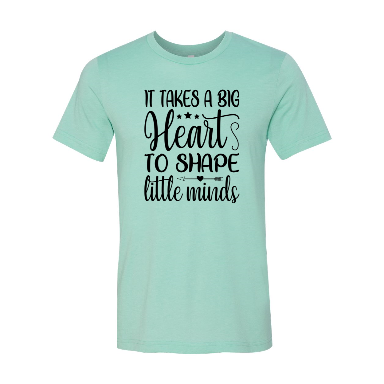 DT0669 It Takes a Big Heart to Shape Little M Unisex T-shirt in various colors, showcasing its soft fabric and stylish design.