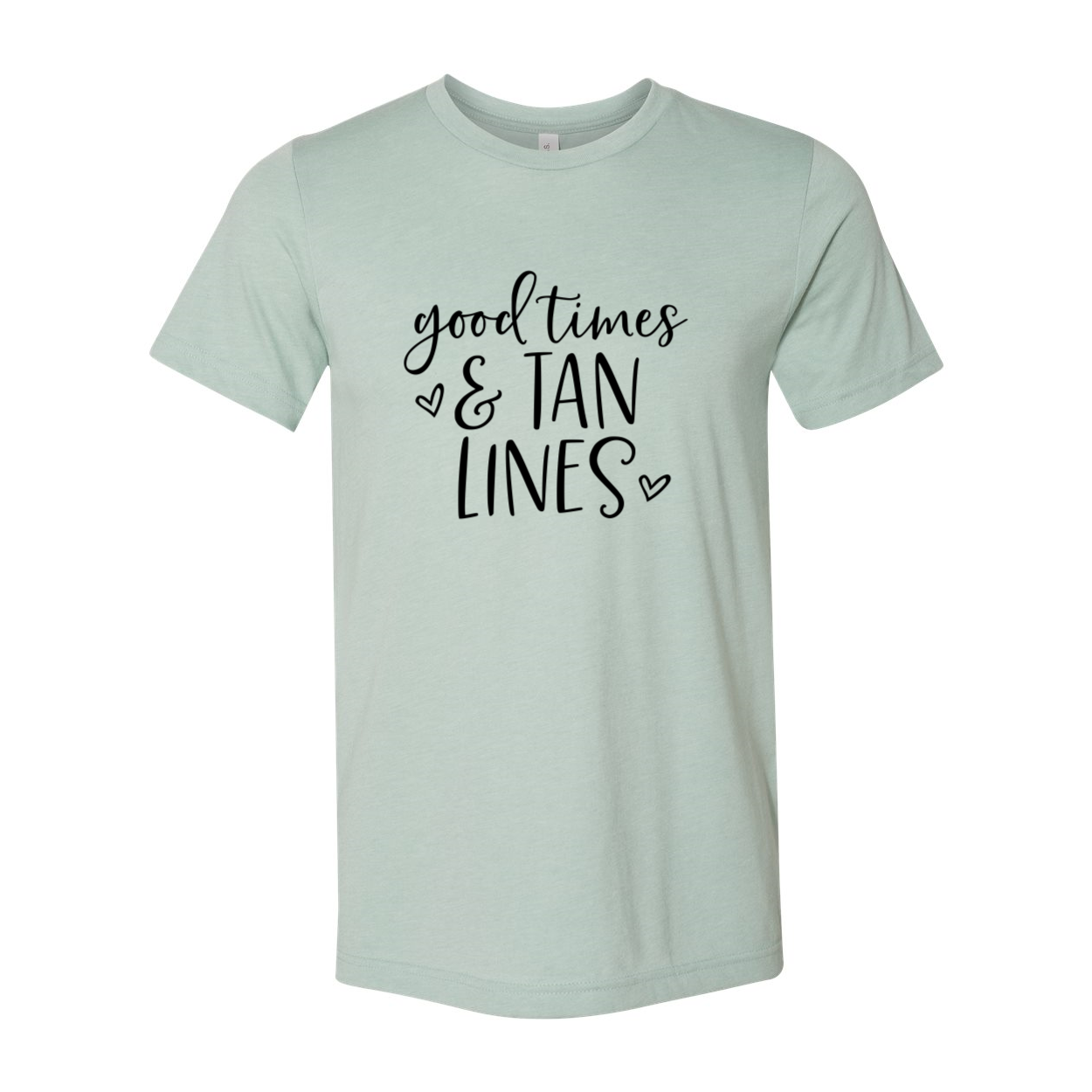 DT0073 Good Times and Tan Lines unisex T-shirt in various colors, showcasing its soft fabric and stylish design.