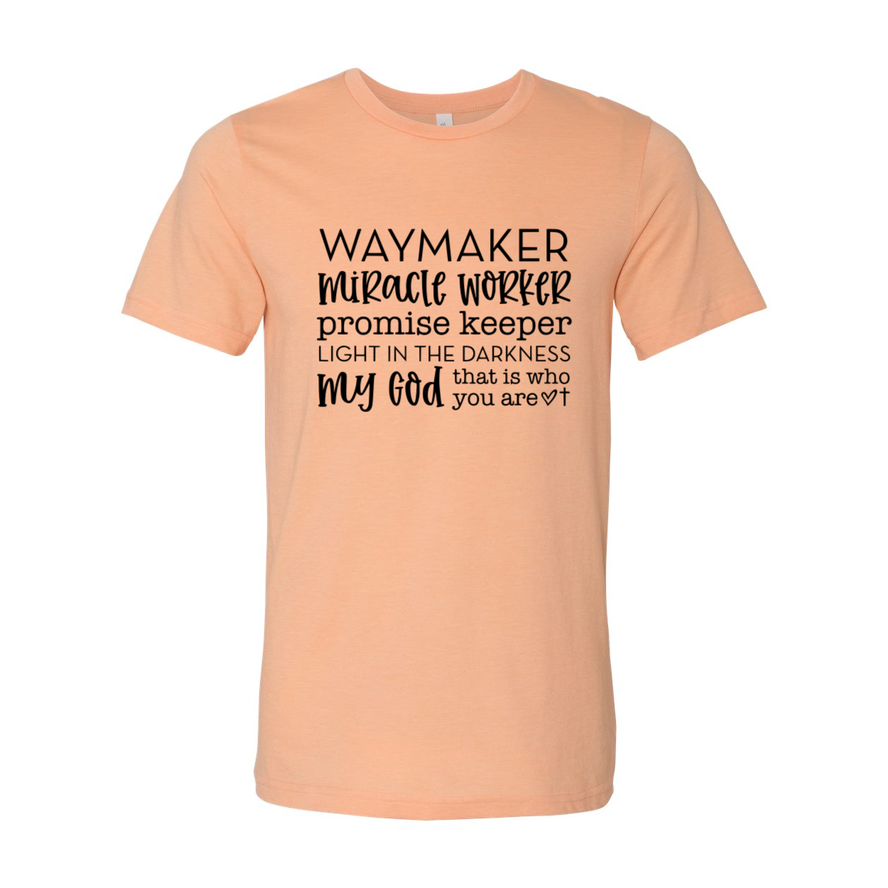 DT0085 Waymaker Miracle Worker Unisex T-shirt in various colors, showcasing its soft fabric and stylish design.