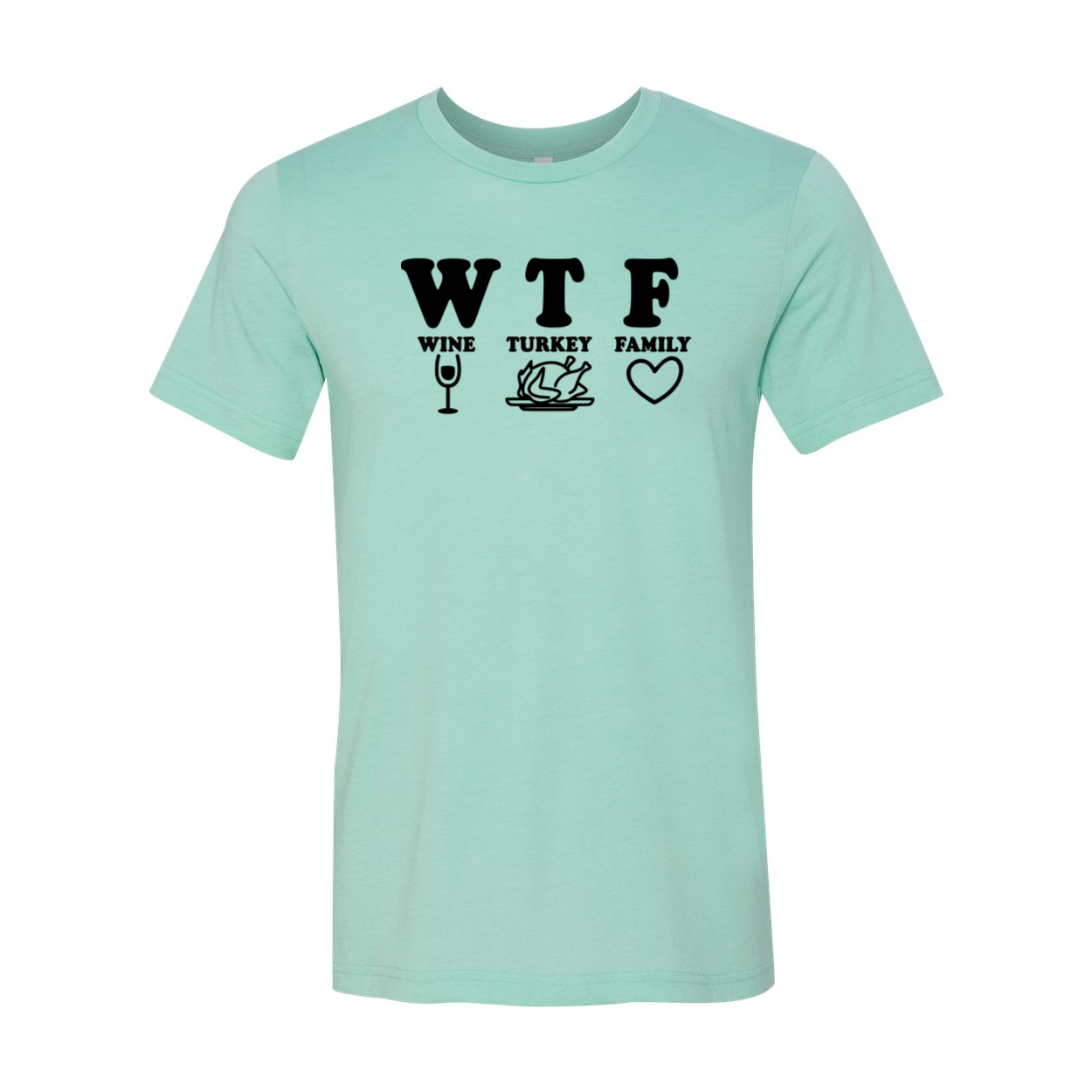 DT0873 wtf wine turkey family unisex T-shirt in various colors, showcasing its comfortable fit and stylish design.