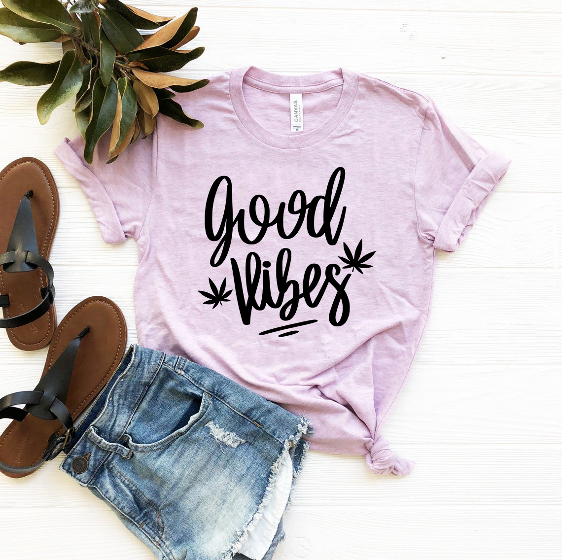 DT0944 Good Vibes Shirt in various colors, showcasing its soft fabric and stylish design.