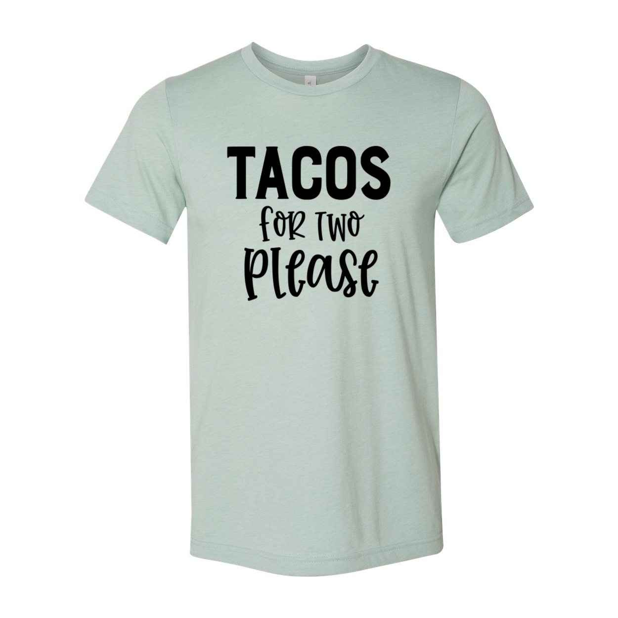 DT0952 Tacos for Two Please unisex T-shirt in various colors, showcasing its comfortable fabric and stylish design.