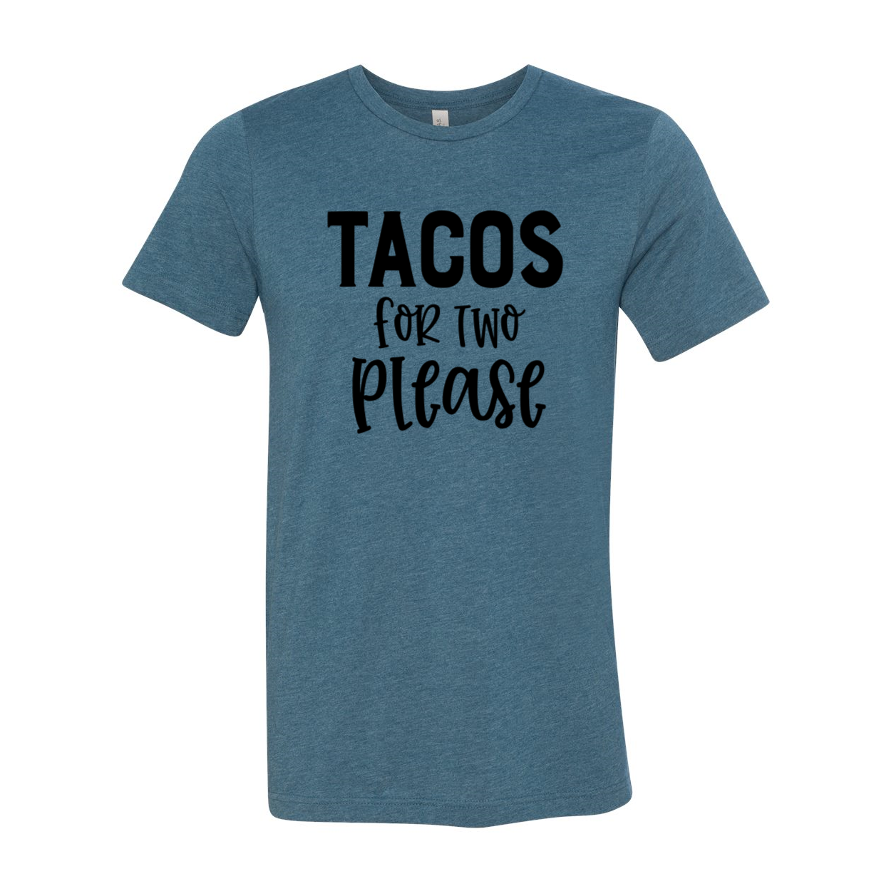 DT0952 Tacos for Two Please unisex T-shirt in various colors, showcasing its comfortable fabric and stylish design.