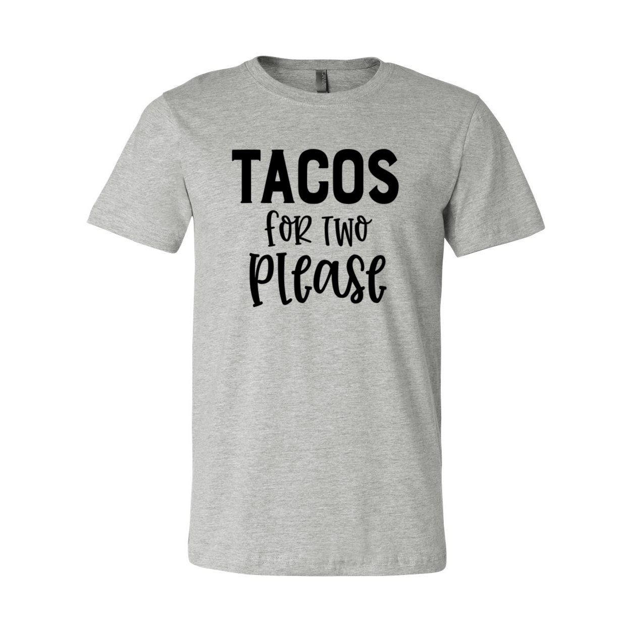 DT0952 Tacos for Two Please unisex T-shirt in various colors, showcasing its comfortable fabric and stylish design.