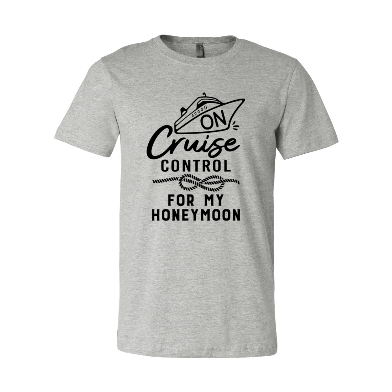 DT0954 On Cruise Control unisex T-shirt in various colors, showcasing its soft fabric and stylish design, perfect for honeymoon celebrations.