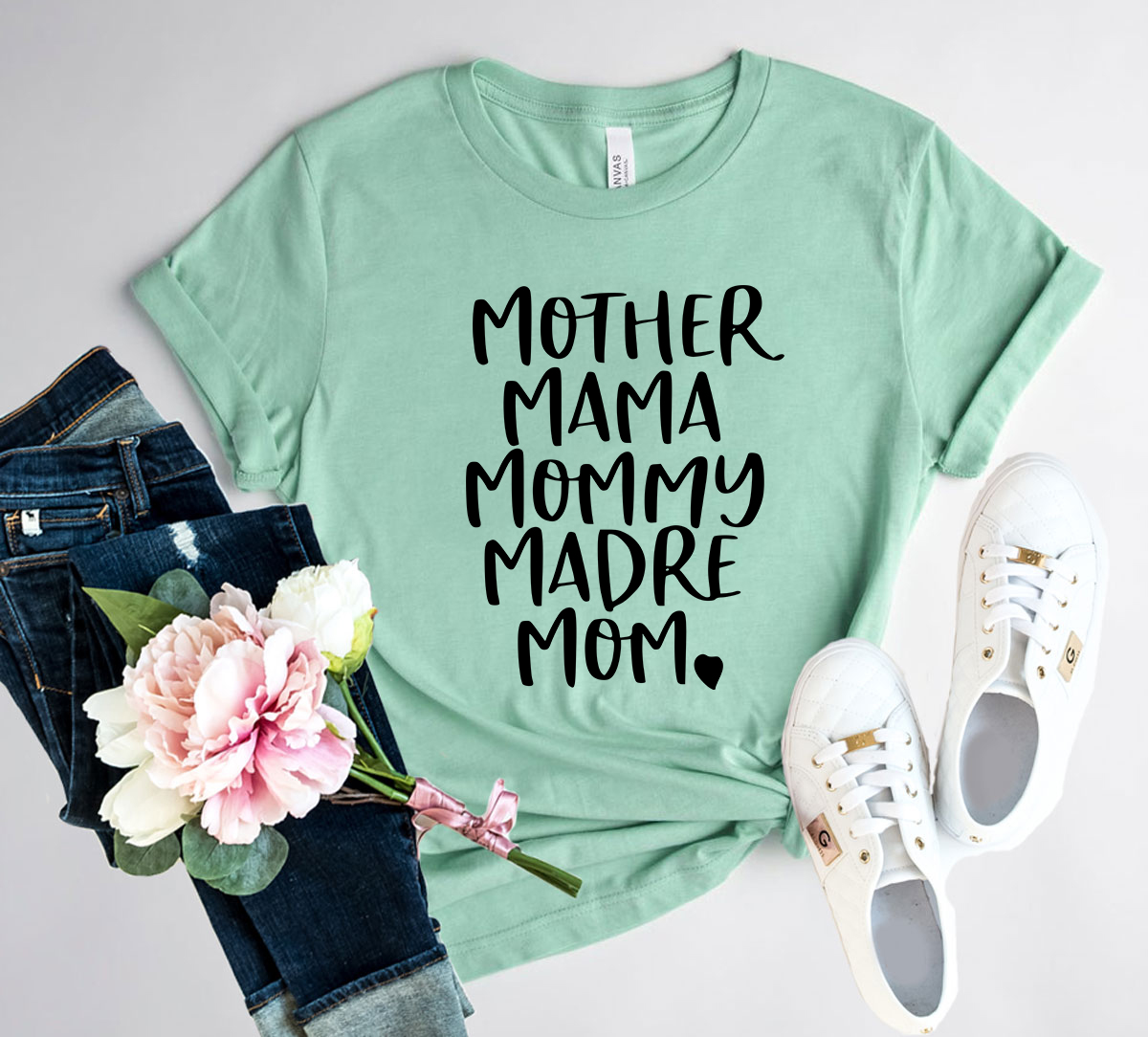 DT0098 Mother Mama Mommy Shirt in various colors, showcasing its soft fabric and stylish design.