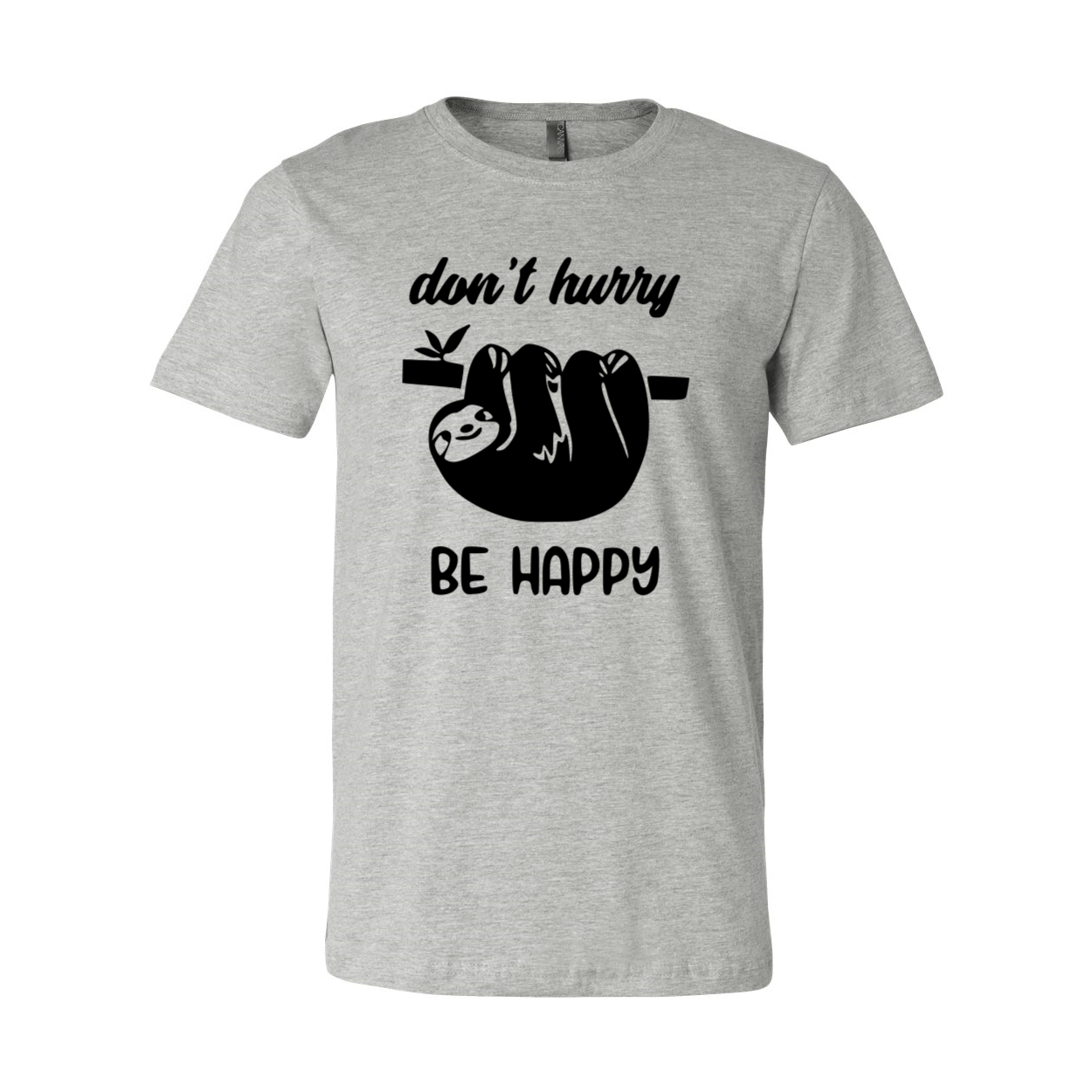 DT1025 Don't Hurry Be Happy unisex T-shirt in various colors, showcasing its soft fabric and stylish design.