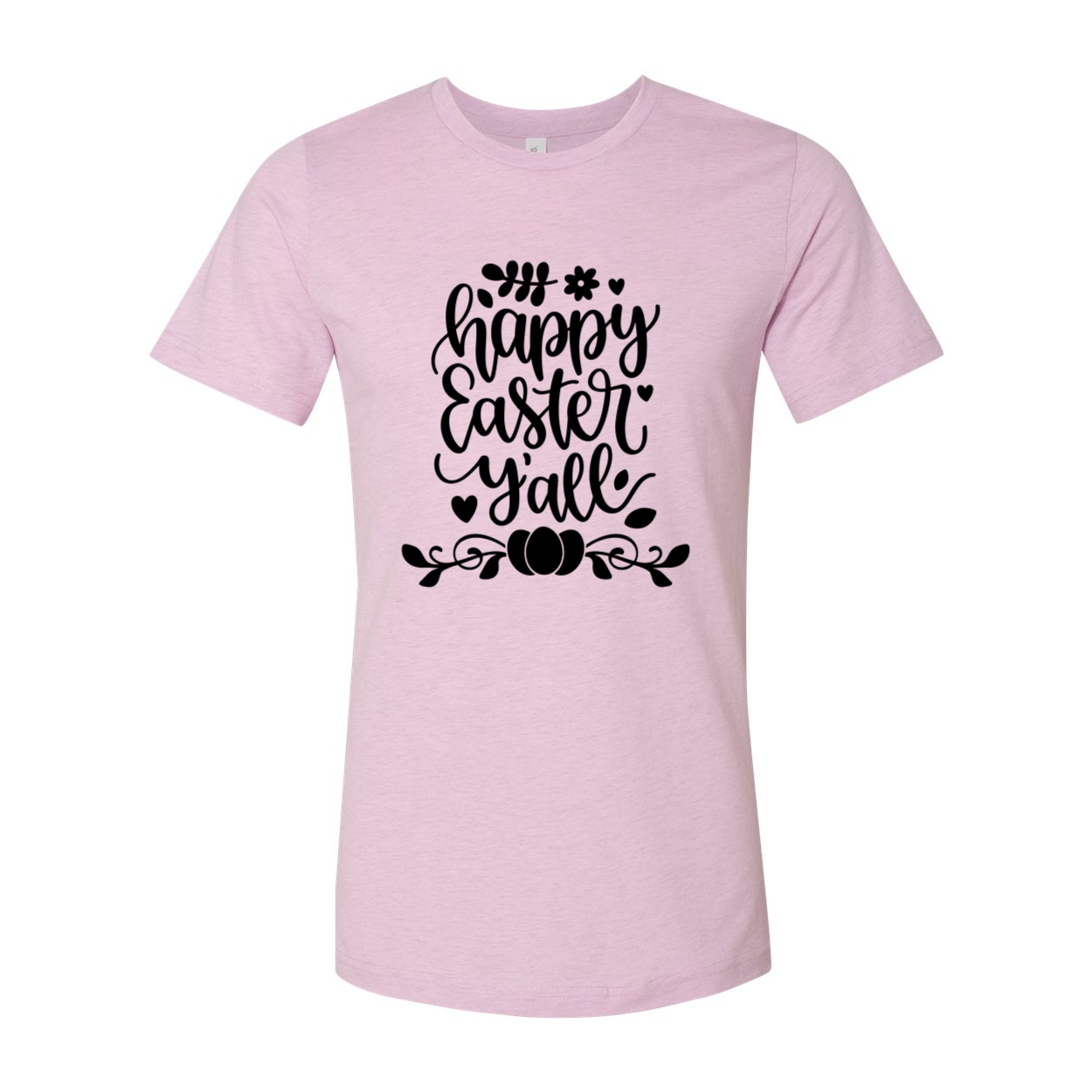 EAS034 Happy Easter Y'all unisex T-shirt in various colors, showcasing its comfortable fit and high-quality print.