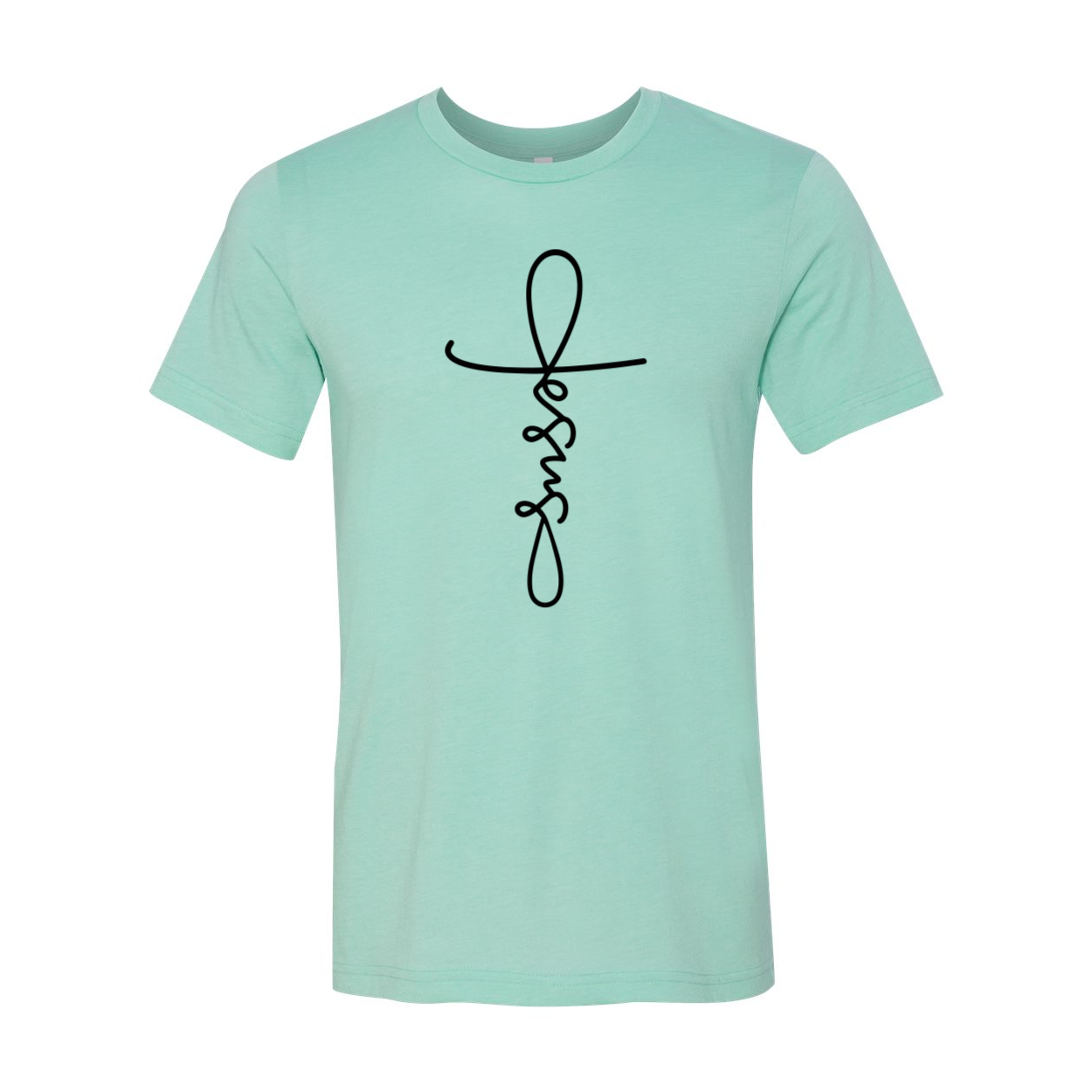 EAS004 Jesus Shirt in various colors, showcasing its comfortable fit and high-quality print design.