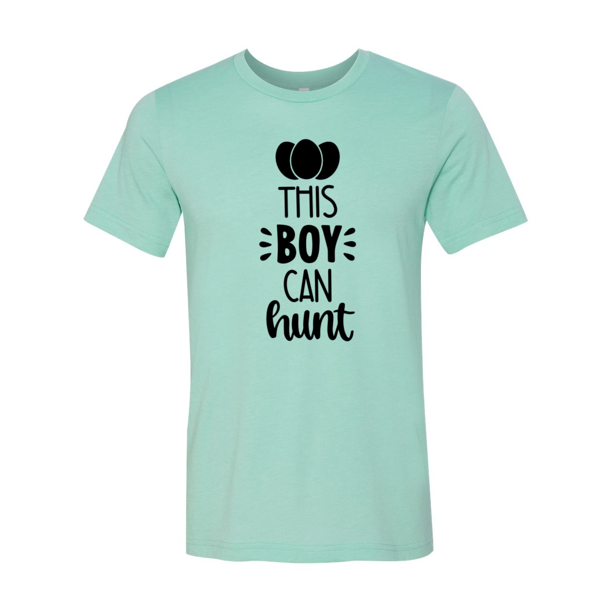 EAS062 This Boy Can Hunt unisex T-shirt in various colors, showcasing its comfortable fit and high-quality print.