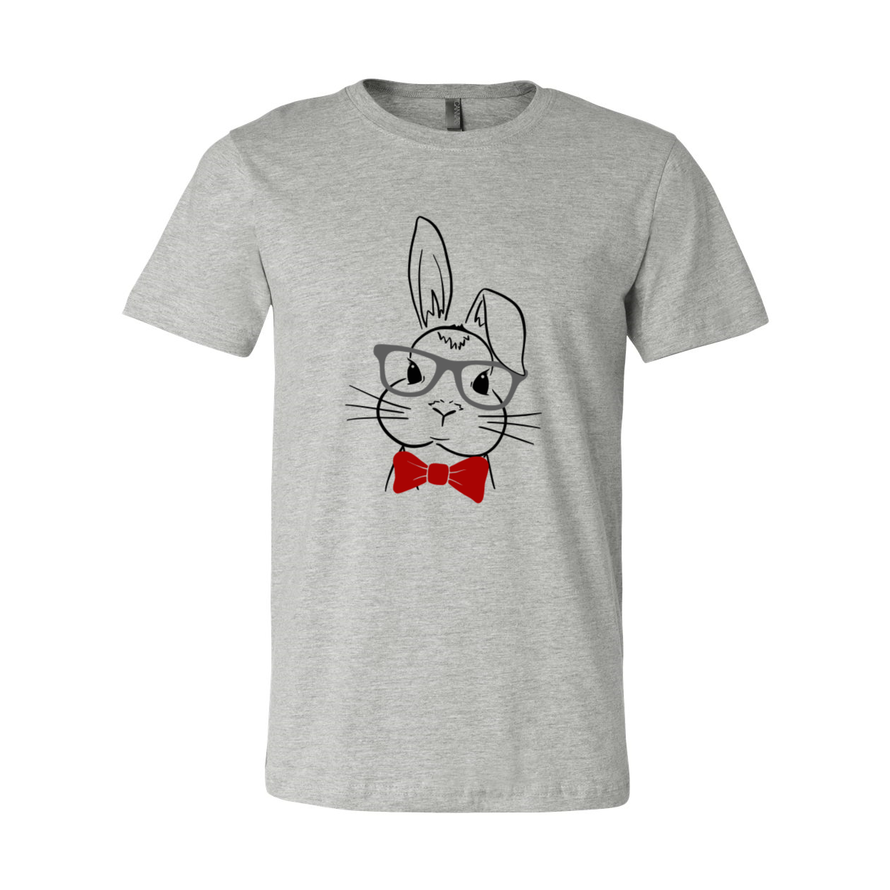 A colorful unisex Easter Rabbit Shirt made from soft ring spun cotton, featuring a vibrant rabbit design, available in multiple sizes.