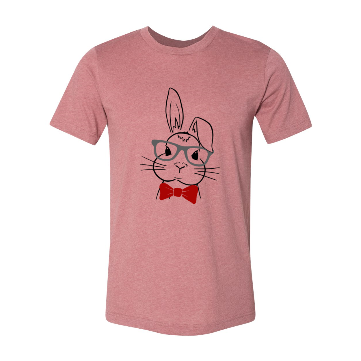 A colorful unisex Easter Rabbit Shirt made from soft ring spun cotton, featuring a vibrant rabbit design, available in multiple sizes.